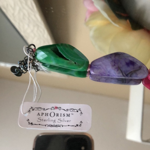 AphOrism Genuine Stones Sterling Silver Necklace - Picture 6 of 10